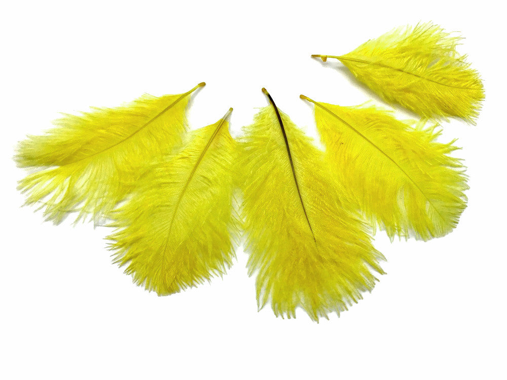 Wholesale Pack - Yellow Ostrich Small Confetti Feathers (Bulk)
