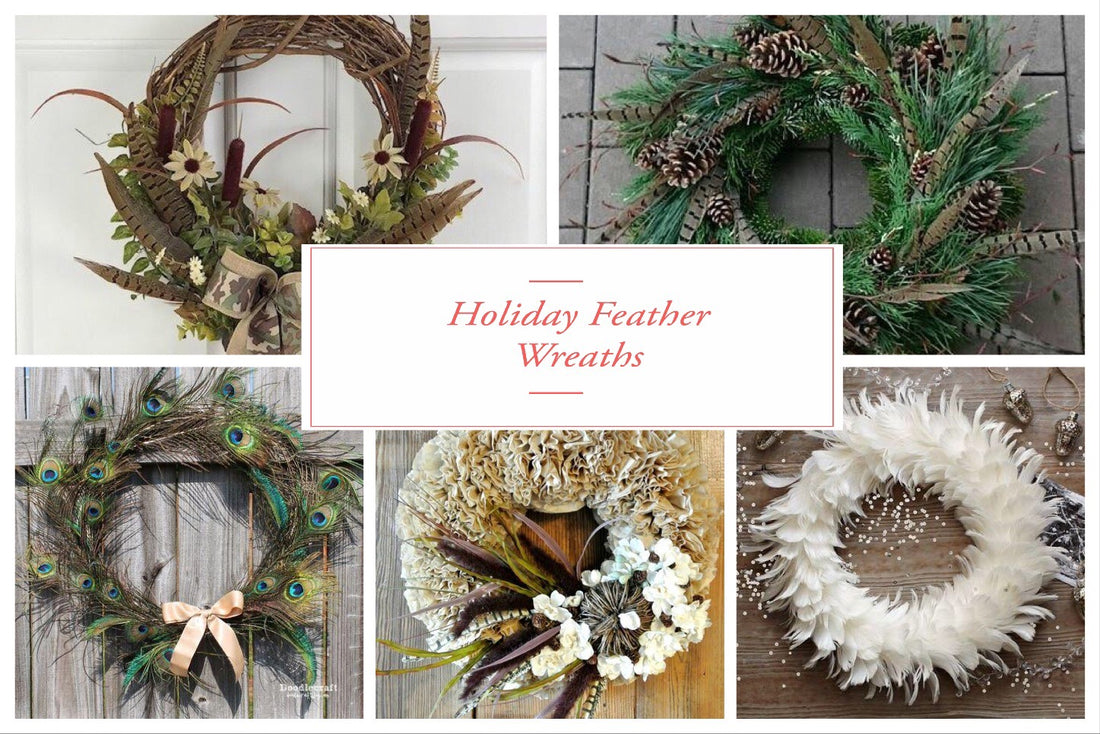 Holiday Feather Wreaths