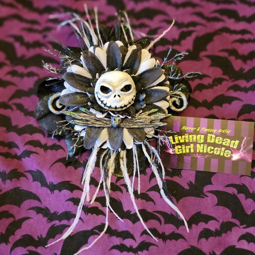 Skellington Barrette made by Living Dead Girl Nicole