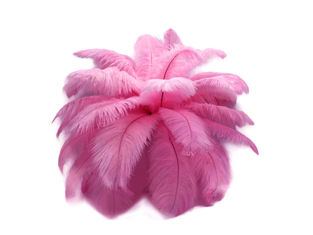 1/2 lb. - 14-17" Pink Ostrich Large Body Drab Wholesale Feathers (Bulk)