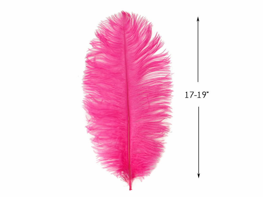 1/2 Lb - 17-19" Hot Pink Ostrich Large Drab Wholesale Feathers (Bulk)