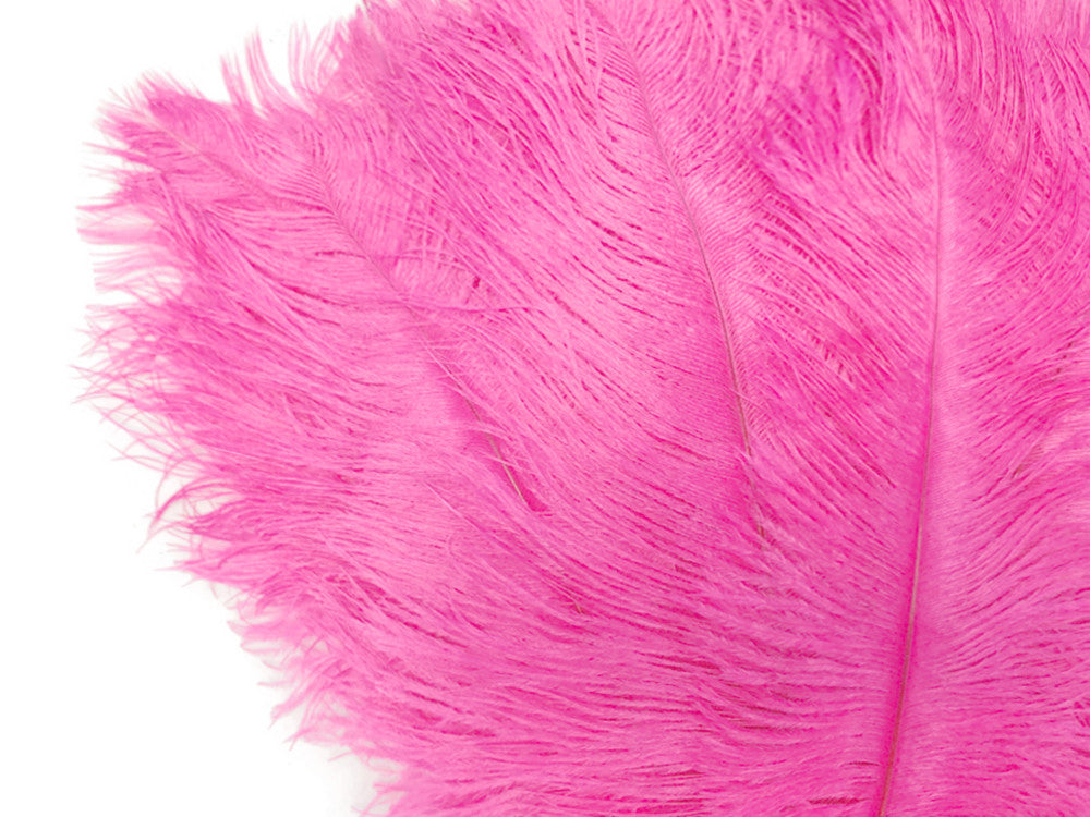 10 Pieces - 14-17" Pink Ostrich Dyed Drab Body Feathers