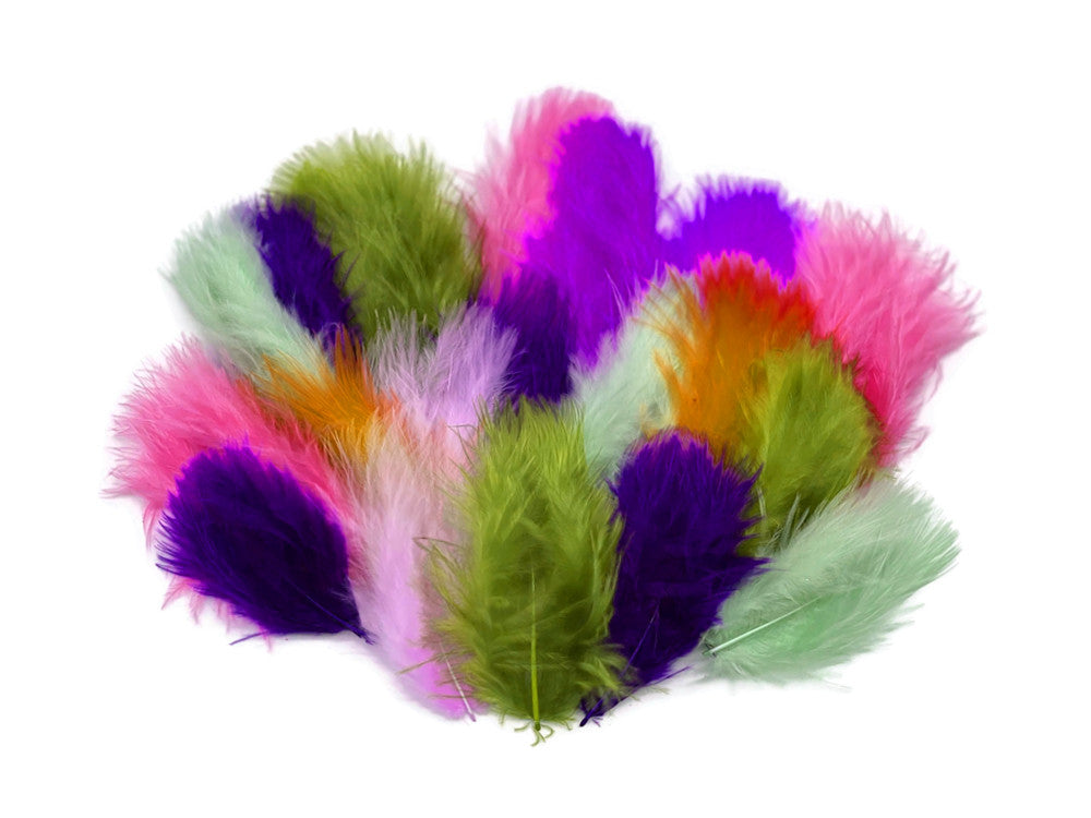 1 Pack - Purple Turkey Marabou Short Down Fluff Loose Feathers 0.10 Oz.