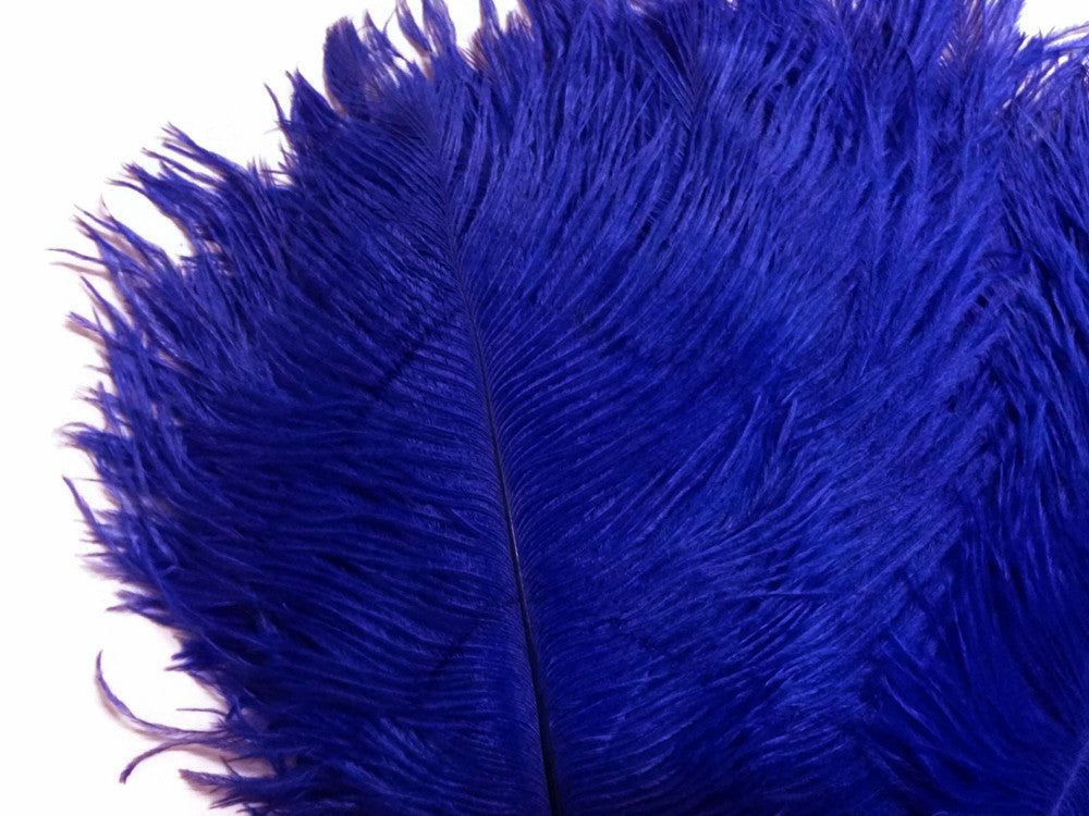 10 Pieces - 8-10" Royal Blue Ostrich Dyed Drabs Feathers