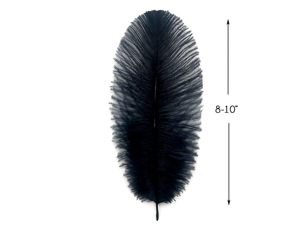 10 Pieces - 8-10" Navy Blue Ostrich Dyed Drabs Feathers