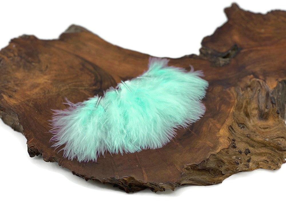 1/4 Lb - Aqua Blue Turkey Marabou Short Down Fluffy Loose Wholesale Feathers (Bulk)