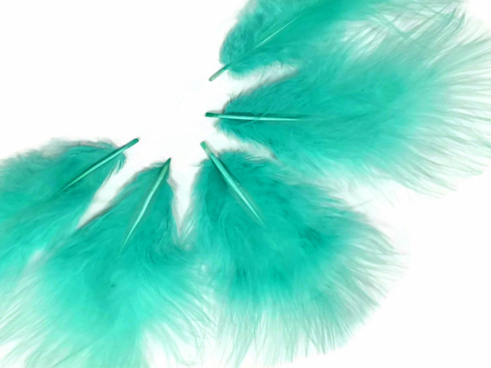 1/4 Lb - Aqua Blue Turkey Marabou Short Down Fluffy Loose Wholesale Feathers (Bulk)