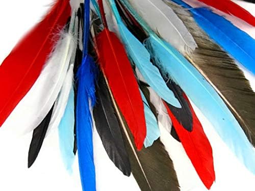 1 Pack - Black Dyed Duck Cochettes Loose Wing Quill Feather 0.30 Oz.
