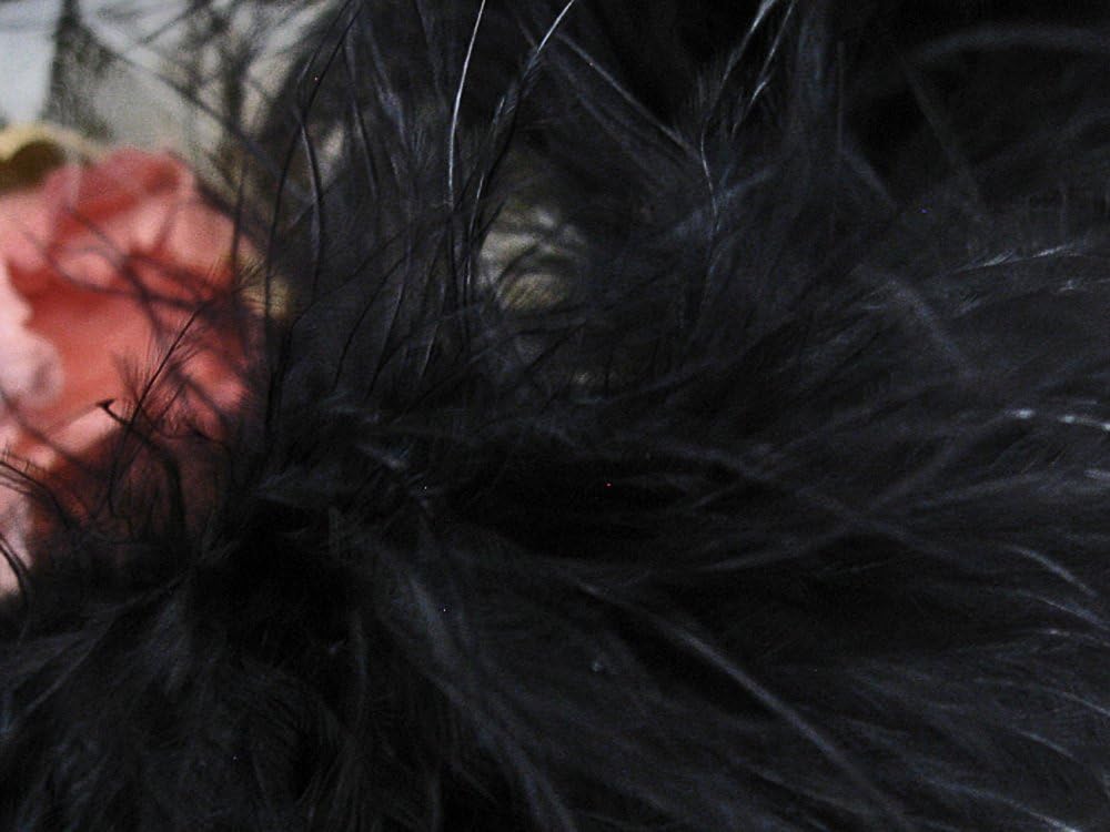 2 Yards - Black Turkey Medium Weight Marabou Feather Boa 25 Gram