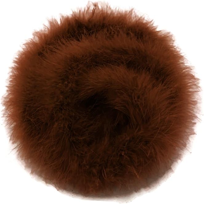 2 Yards - Brown Turkey Medium Weight Marabou Feather Boa 25 Gram