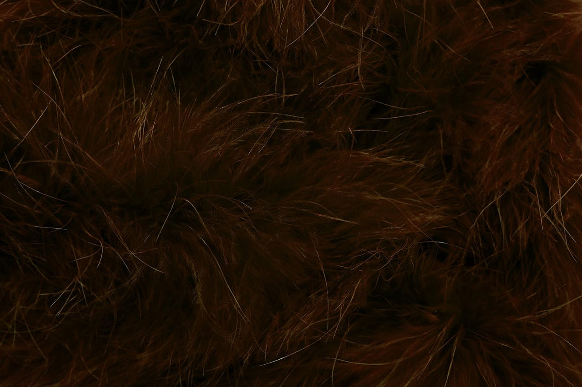 2 Yards - Brown Turkey Medium Weight Marabou Feather Boa 25 Gram