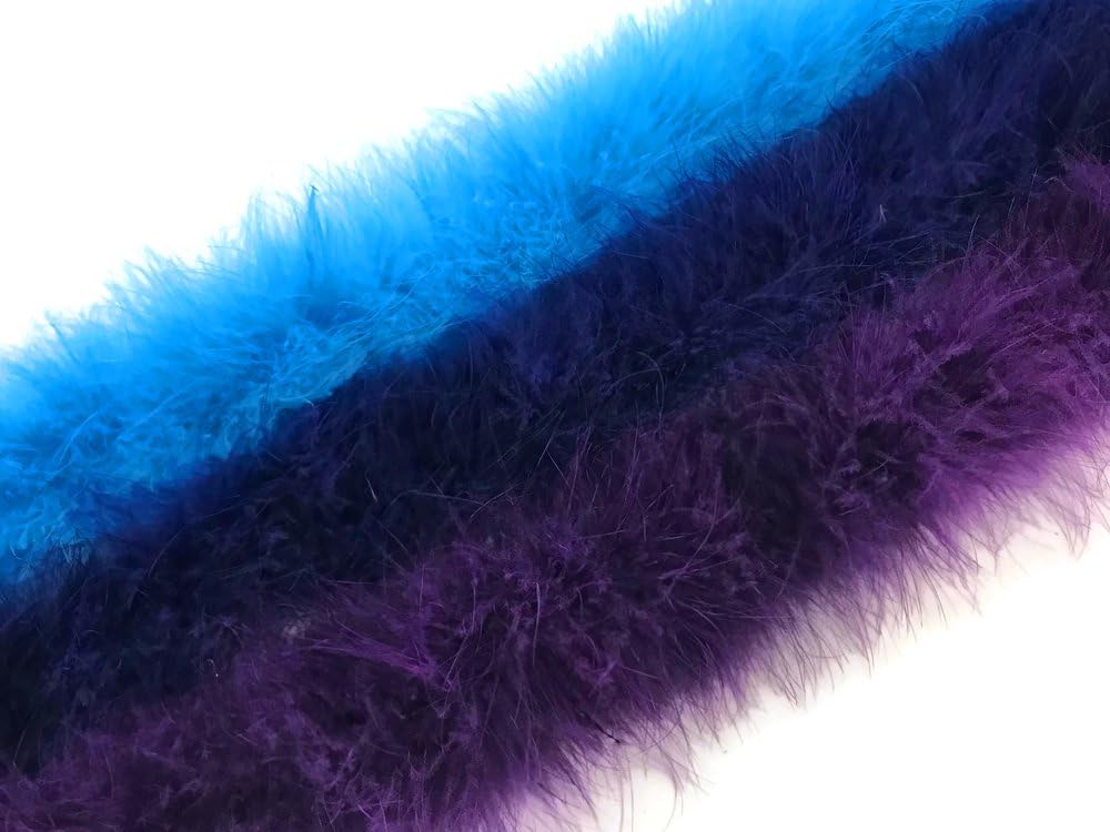 2 Yards - Turquoise Blue Turkey Medium Weight Marabou Feather Boa 25 Gram
