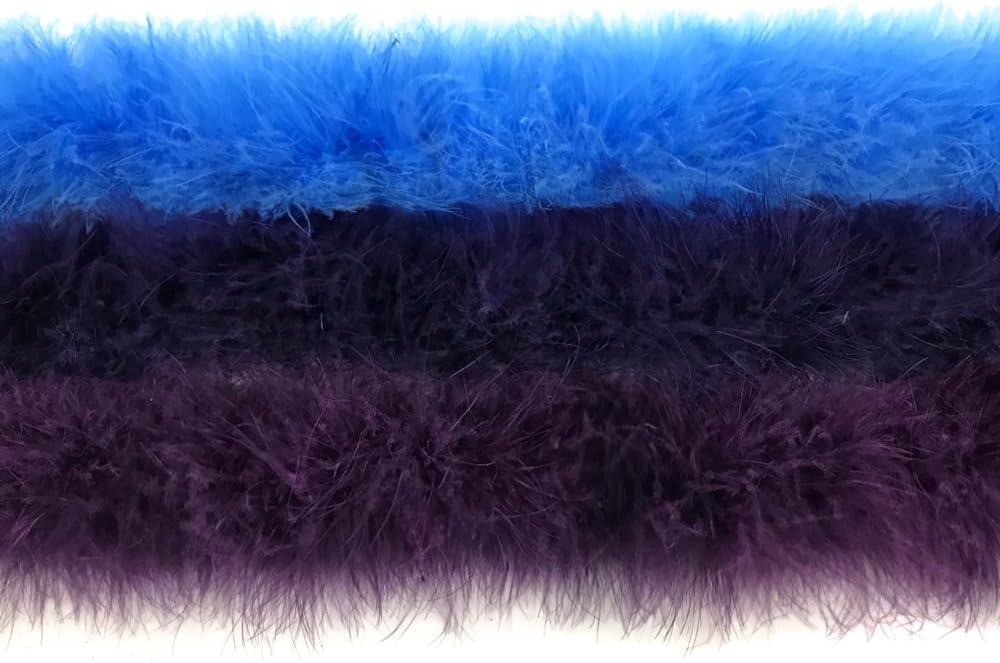 2 Yards - Turquoise Blue Turkey Medium Weight Marabou Feather Boa 25 Gram