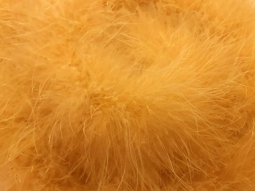 2 Yards - Golden Yellow Turkey Medium Weight Marabou Feather Boa 25 Gram