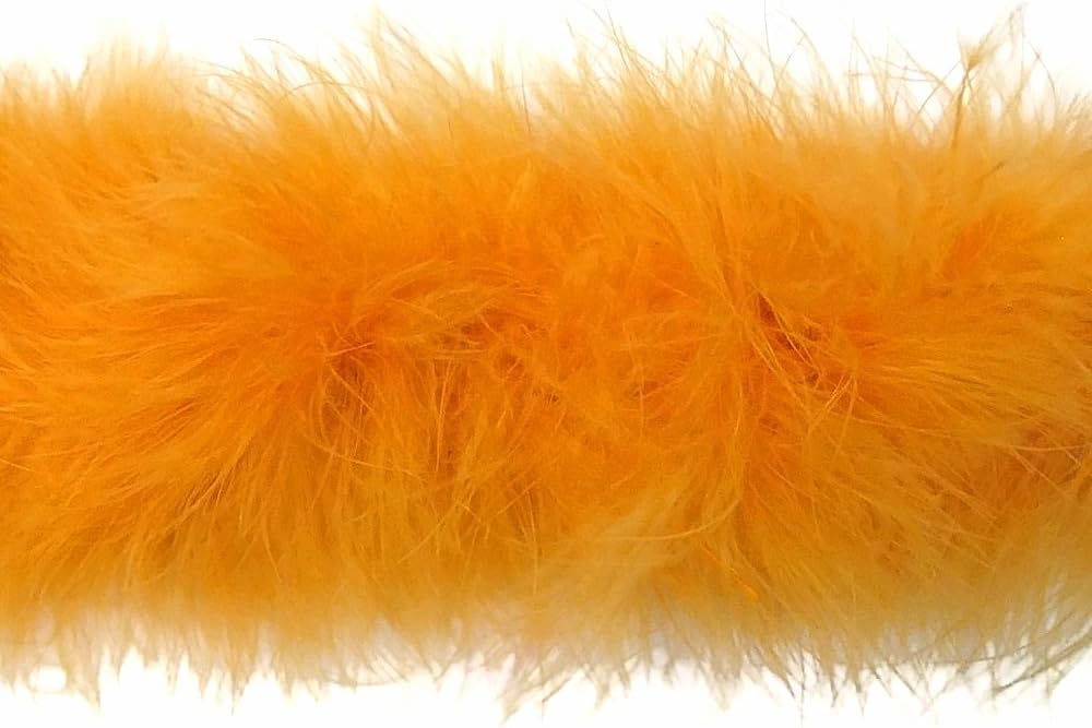2 Yards - Golden Yellow Turkey Medium Weight Marabou Feather Boa 25 Gram