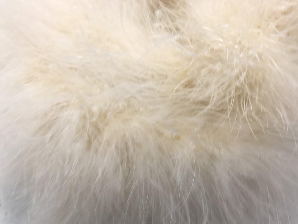 2 Yards - Ivory Turkey Medium Weight Marabou Feather Boa 25 Gram