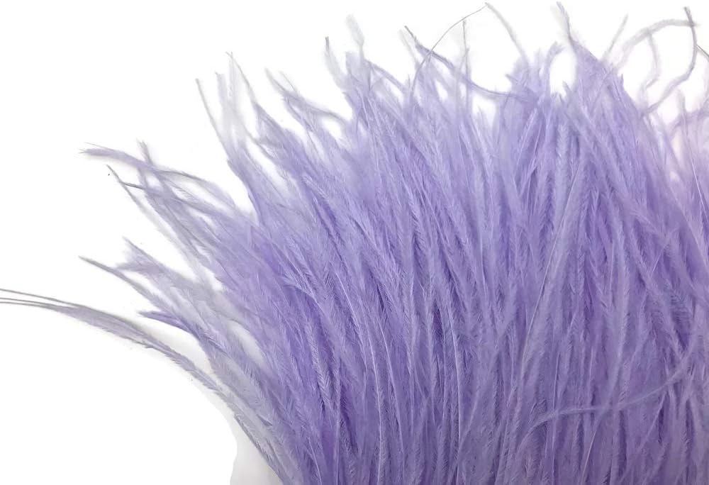 6 Inch Strip - Lavender Ostrich Fringe Trim Feather