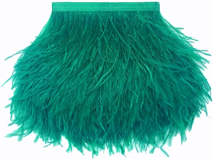 10 Yards - Ocean Green Ostrich Fringe Trim Wholesale Feather (Bulk)