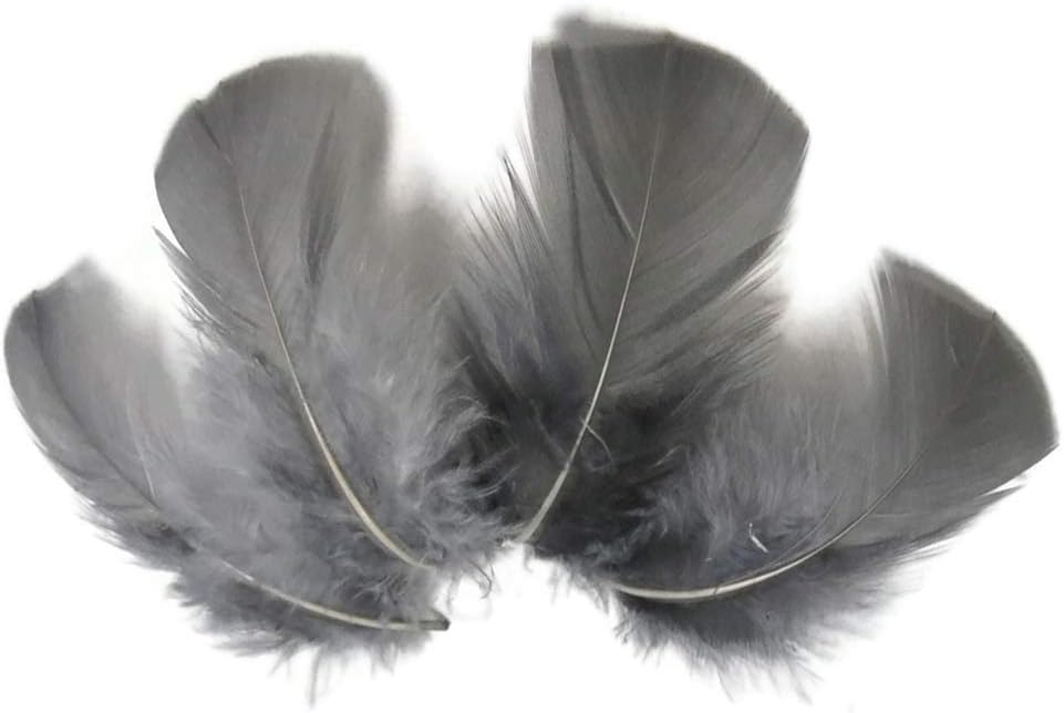 1 Pack - Grey Turkey T-Base Plumage Feathers 0.50 Oz.