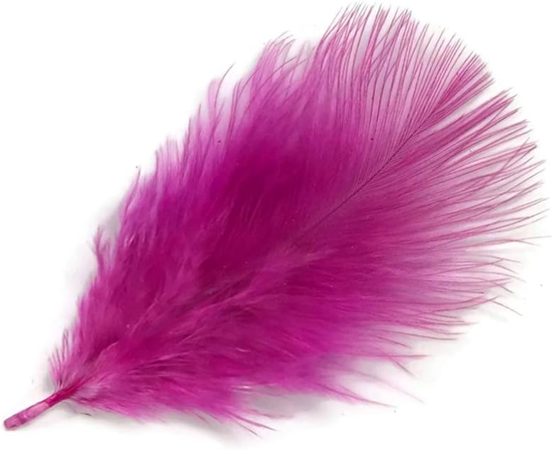 1/4 Lb - Fuchsia Pink Turkey Marabou Short Down Fluffy Loose Wholesale Feathers (Bulk)