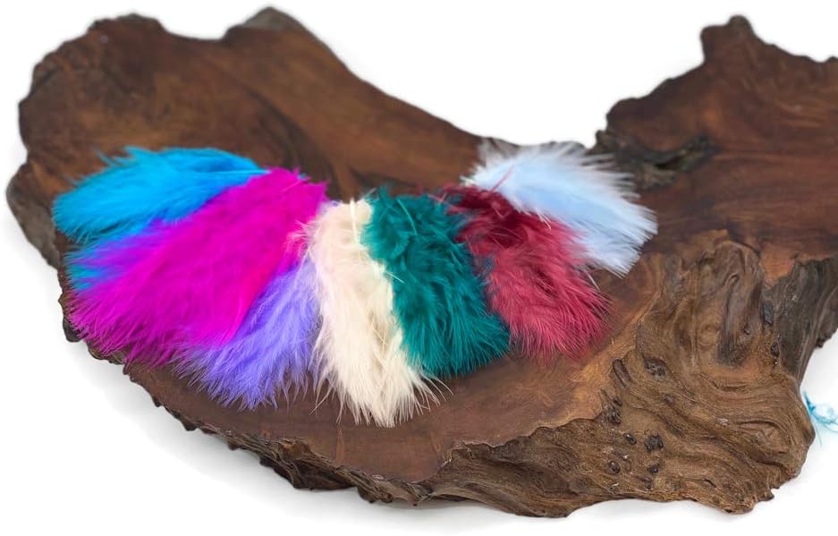 1/4 Lb - Fuchsia Pink Turkey Marabou Short Down Fluffy Loose Wholesale Feathers (Bulk)
