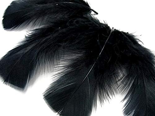 1 Pack - Black Dyed Turkey T-Base triangle Body Plumage Feathers 0.50 Oz.