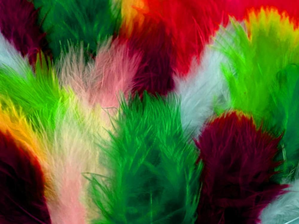 1 Pack - Golden Yellow Turkey Marabou Short Down Fluff Loose Feathers 0.10 Oz.