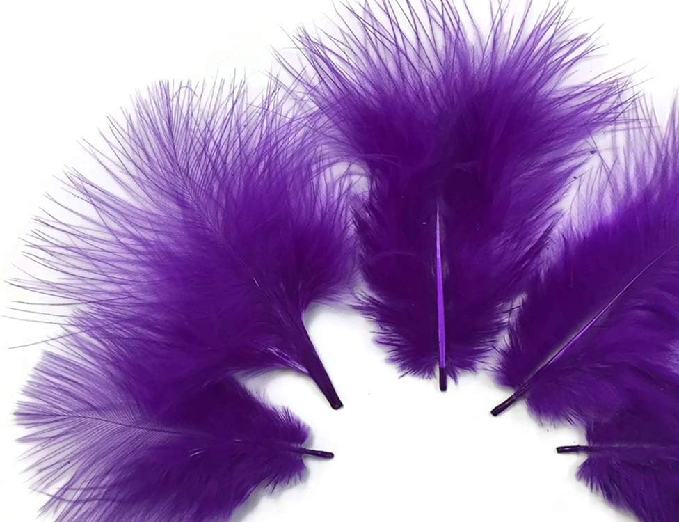 1 Pack - Purple Turkey Marabou Short Down Fluff Loose Feathers 0.10 Oz.