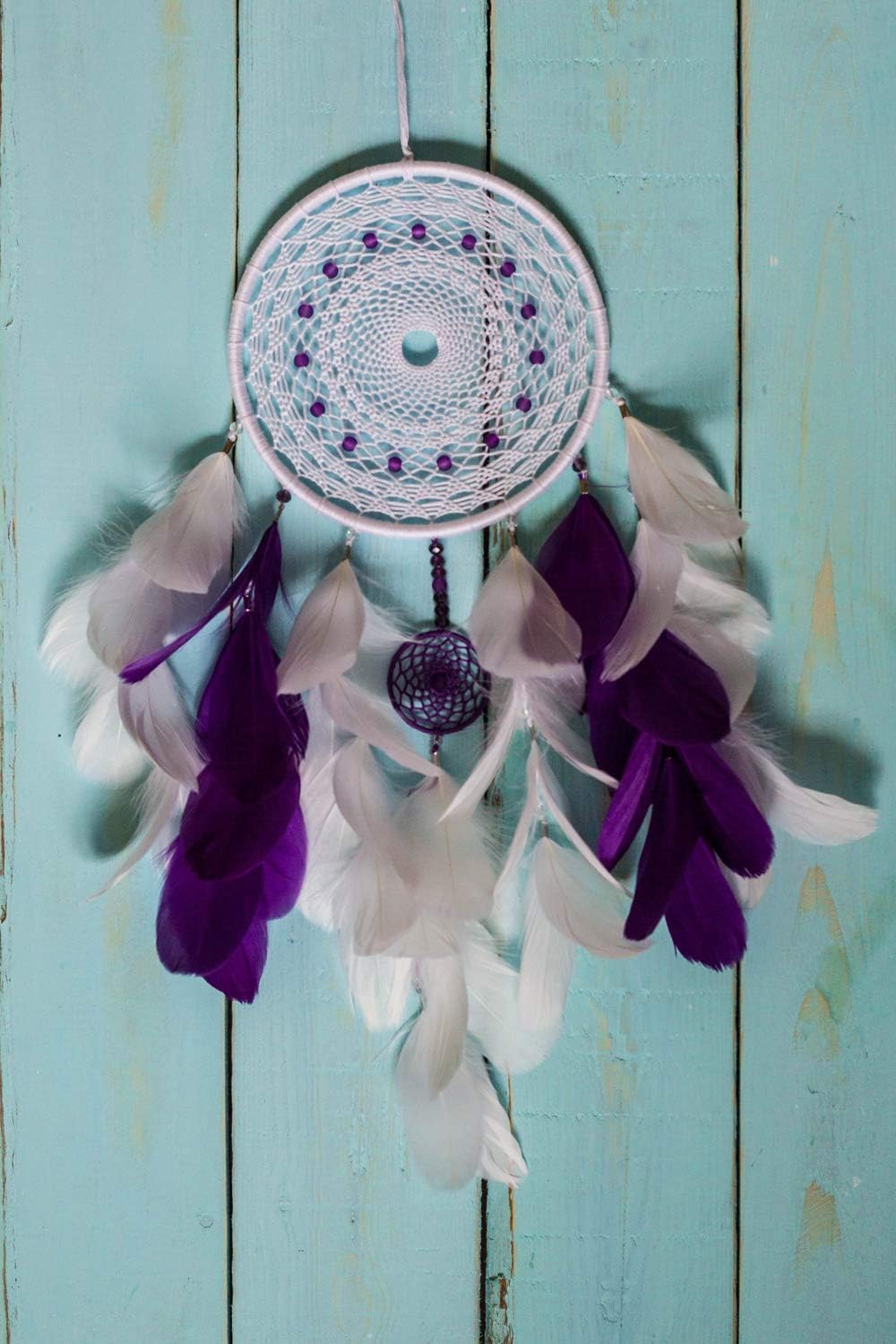 1 Yard - Purple Goose Pallet Parried Dyed Feather Trim