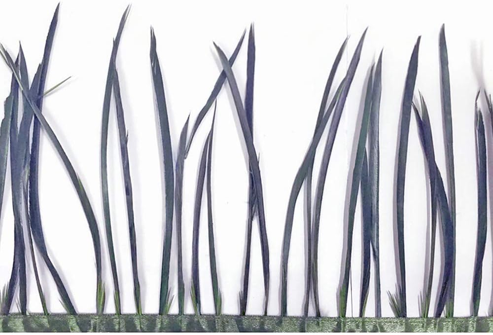 1 Yard - Silver Gray Goose Biots Stripped Wing Wholesale Feather Trim