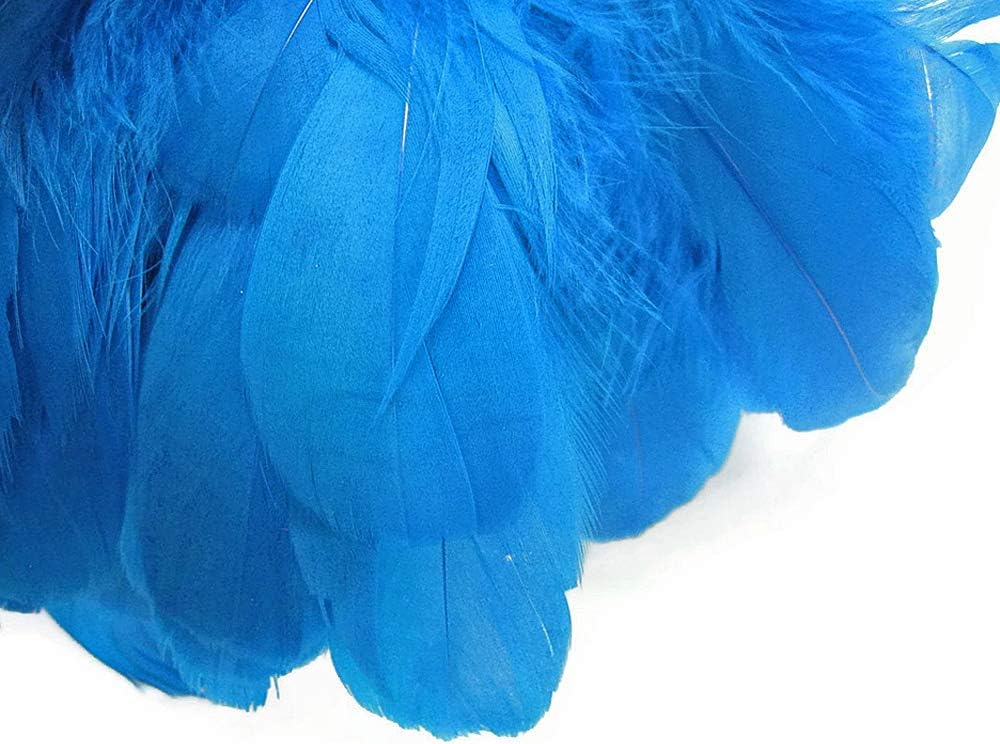 1/4 lbs. - Turquoise Blue Goose Nagoire Wholesale Feathers (Bulk)
