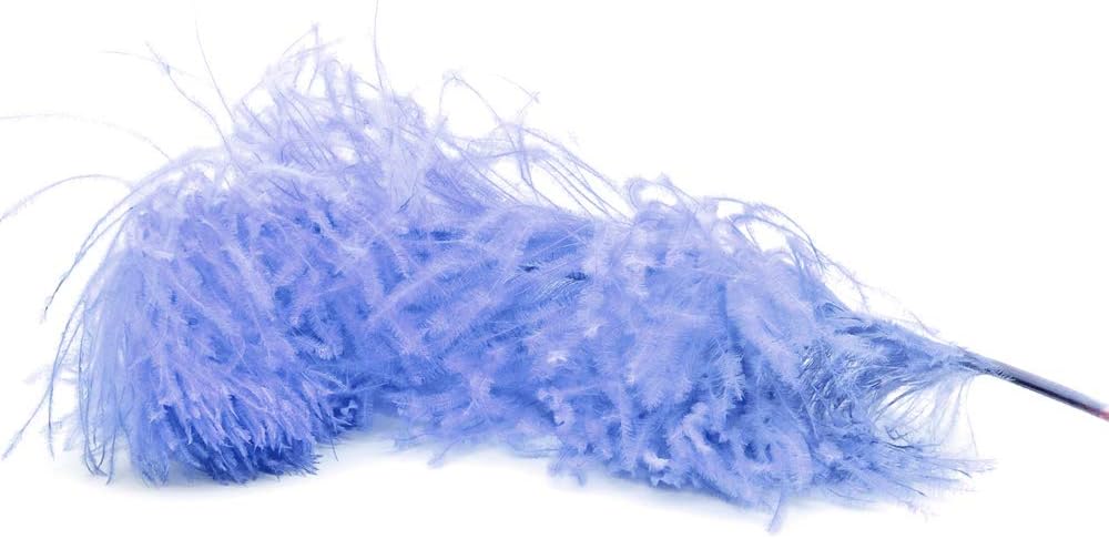 10 Pieces - 6-8" Light Blue Ostrich Dyed Drabs Body Feathers