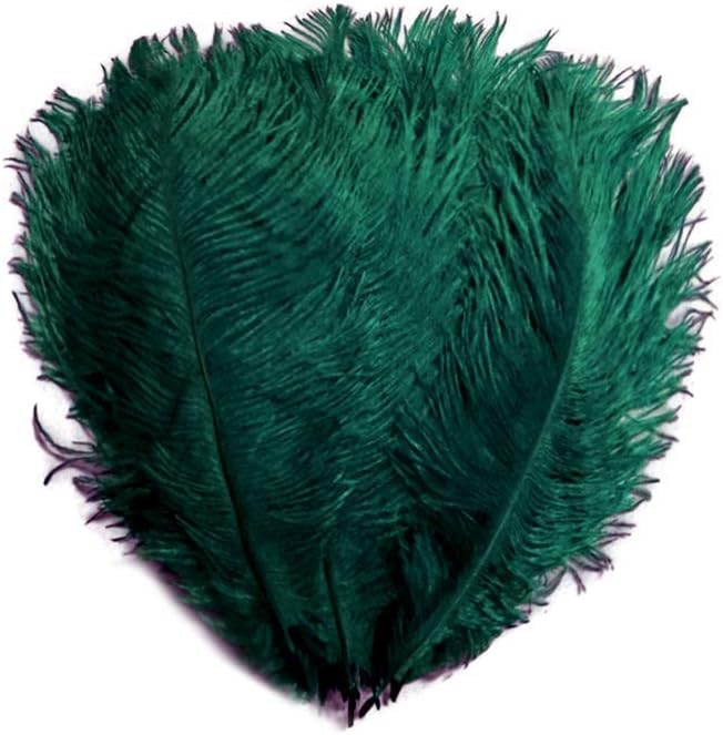 100 Pieces - 6-8" Peacock Green Ostrich Drabs Body Wholesale Feathers (Bulk)