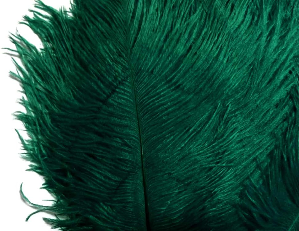 100 Pieces - 6-8" Peacock Green Ostrich Drabs Body Wholesale Feathers (Bulk)