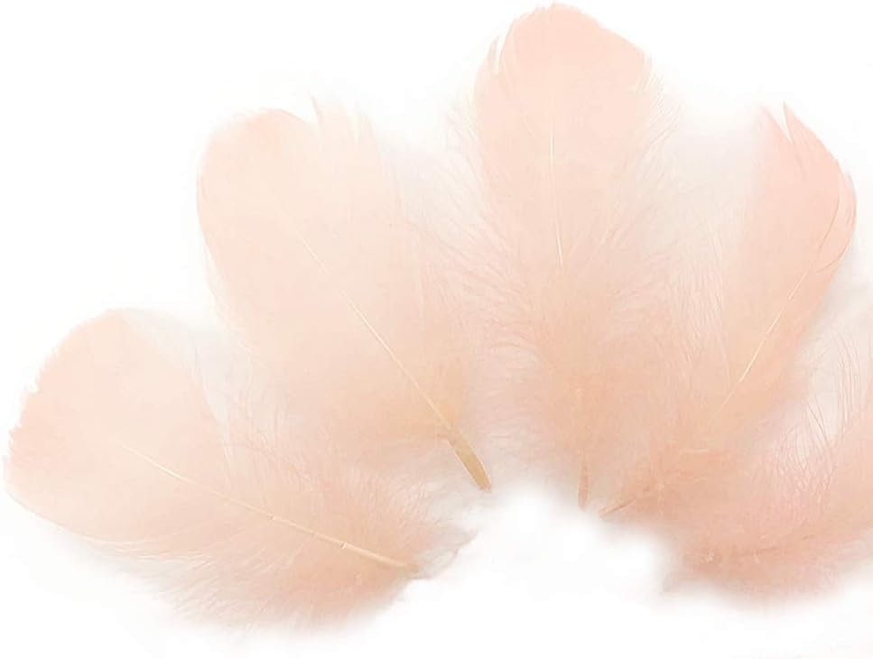 1/4 Lb - 2-3" Champagne Goose Coquille Loose Wholesale Feathers (Bulk)