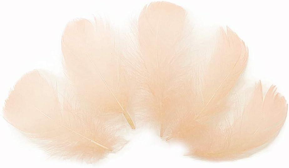1/4 Lb - 2-3" Champagne Goose Coquille Loose Wholesale Feathers (Bulk)