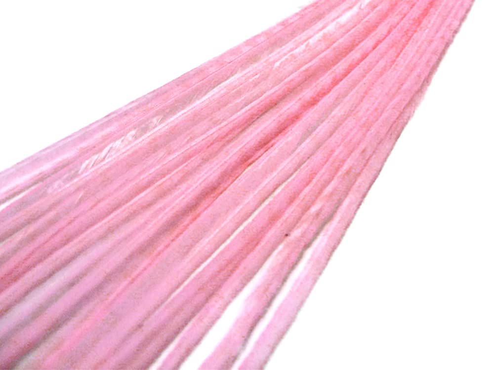 6 Pieces - XL Solid Light Pink Thick Rooster Hair Extension Feathers