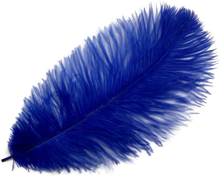 1/2 lb. - 14-17" Royal Blue Ostrich Large Body Drab Wholesale Feathers (Bulk)
