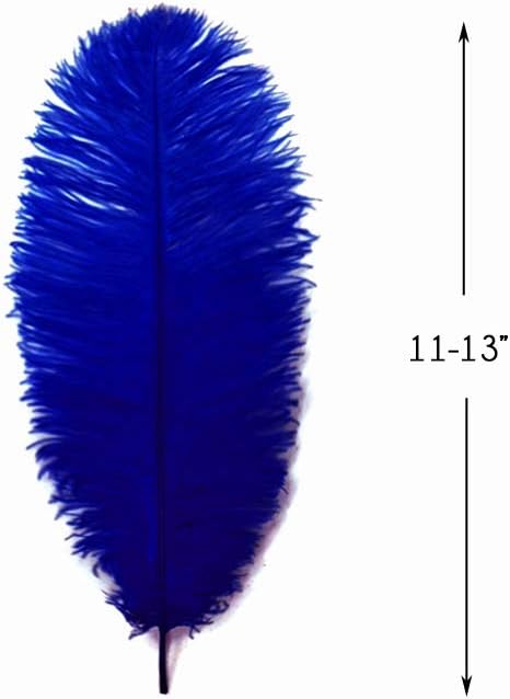 1/2 lb. - 14-17" Royal Blue Ostrich Large Body Drab Wholesale Feathers (Bulk)