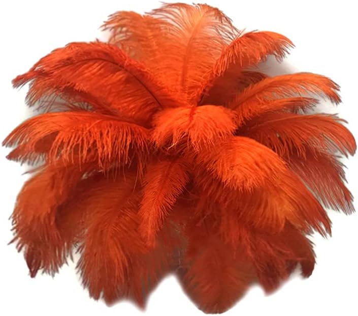 1/2 lb. - 14-17" Burnt orange Ostrich Large Body Drab Wholesale Feathers (Bulk)