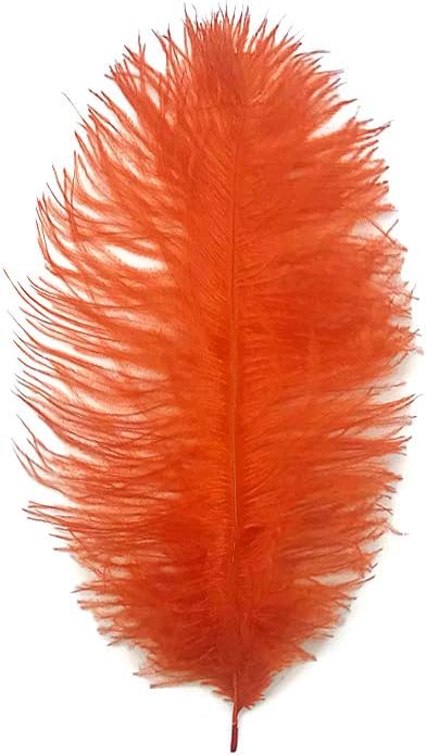 1/2 lb. - 14-17" Burnt orange Ostrich Large Body Drab Wholesale Feathers (Bulk)