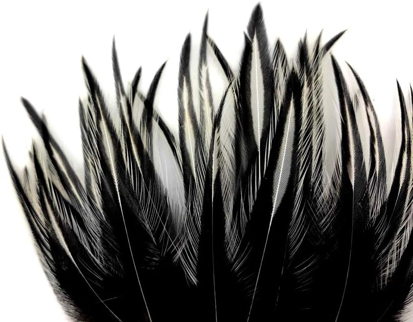 10 Pieces - Natural White Dyed BLW Laced Short Rooster Cape Whiting Farms Feathers