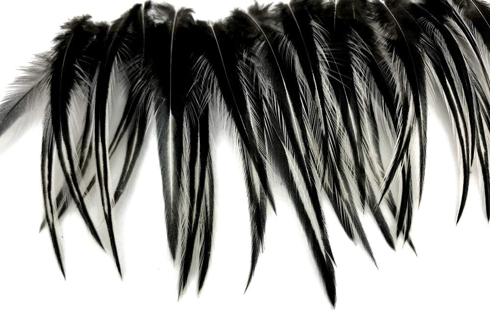 10 Pieces - Natural White Dyed BLW Laced Short Rooster Cape Whiting Farms Feathers