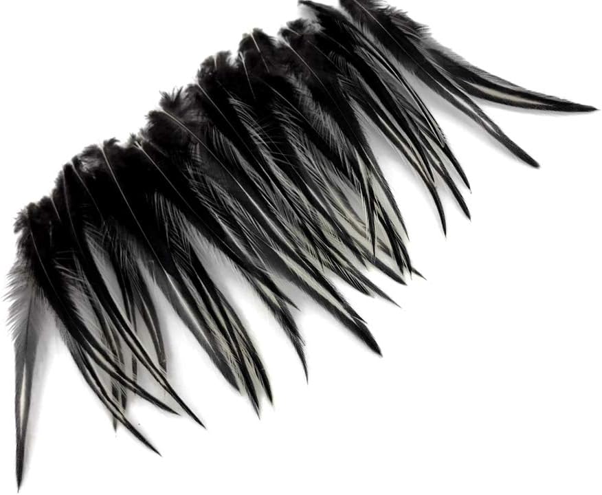 10 Pieces - Natural White Dyed BLW Laced Short Rooster Cape Whiting Farms Feathers