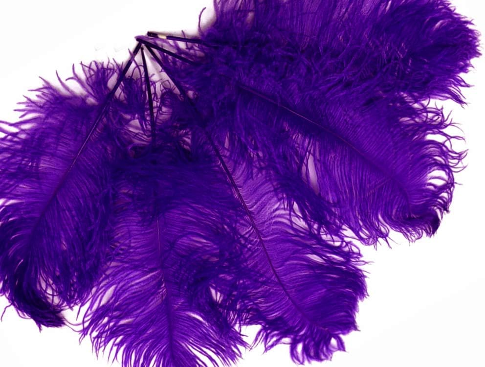 1/2 Lb - 12-16" Purple Ostrich Tail Wholesale Fancy Feathers (Bulk)