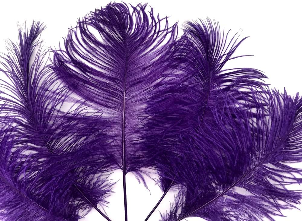 1/2 Lb - 12-16" Purple Ostrich Tail Wholesale Fancy Feathers (Bulk)
