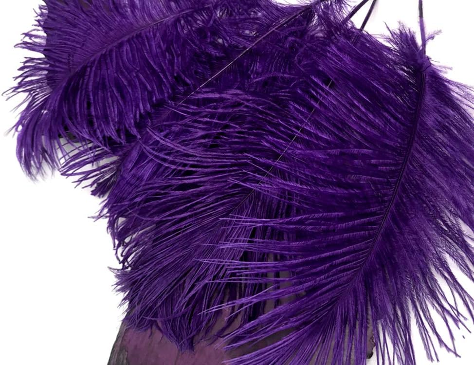 1/2 Lb - 12-16" Purple Ostrich Tail Wholesale Fancy Feathers (Bulk)