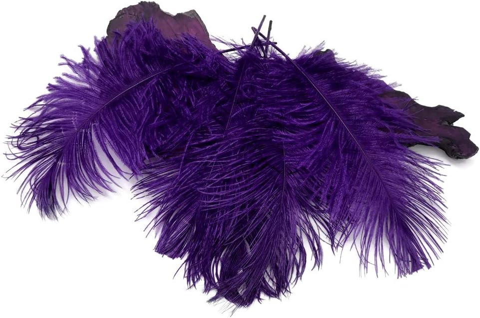 1/2 Lb - 12-16" Purple Ostrich Tail Wholesale Fancy Feathers (Bulk)