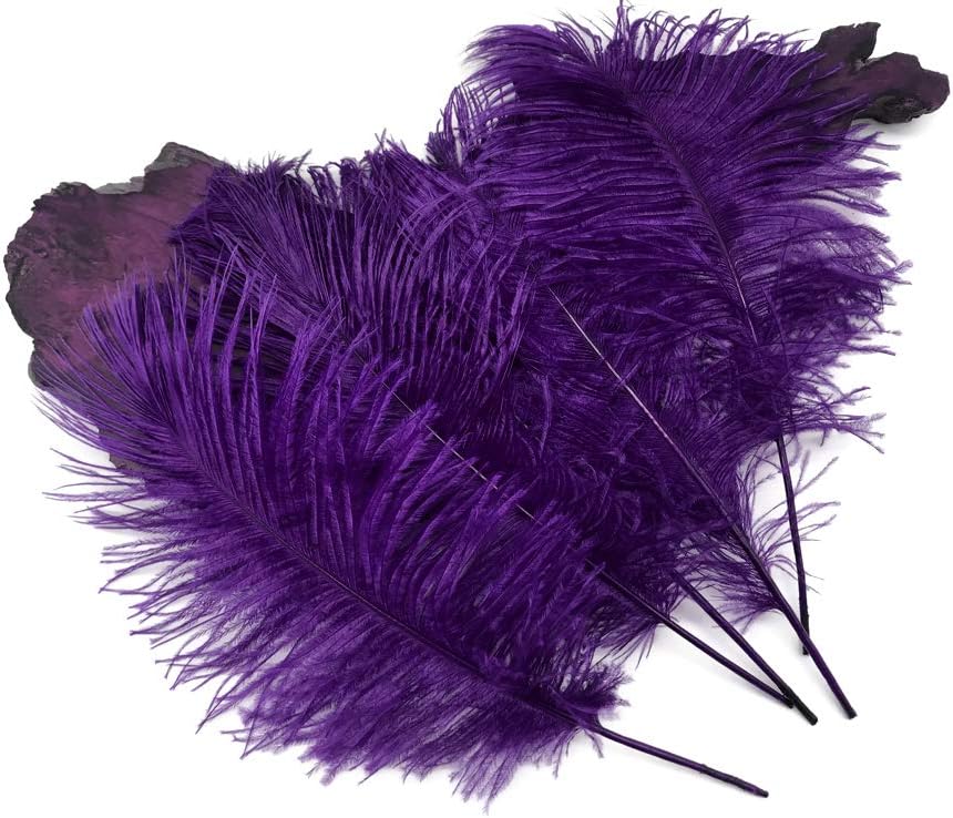 1/2 Lb - 12-16" Purple Ostrich Tail Wholesale Fancy Feathers (Bulk)