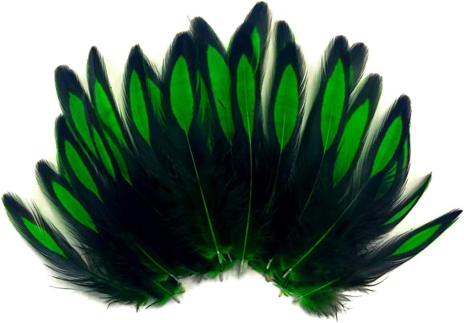 1 Dozen - Kelly Green Whiting Farms BLW Laced Hen Cape Loose Feathers